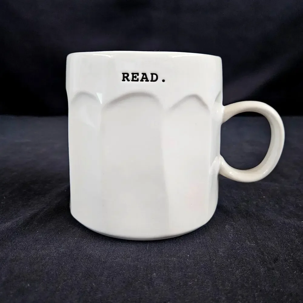 Rae Dunn Artisan Collection Read White Farmhouse Mug Kitchen Drinkware